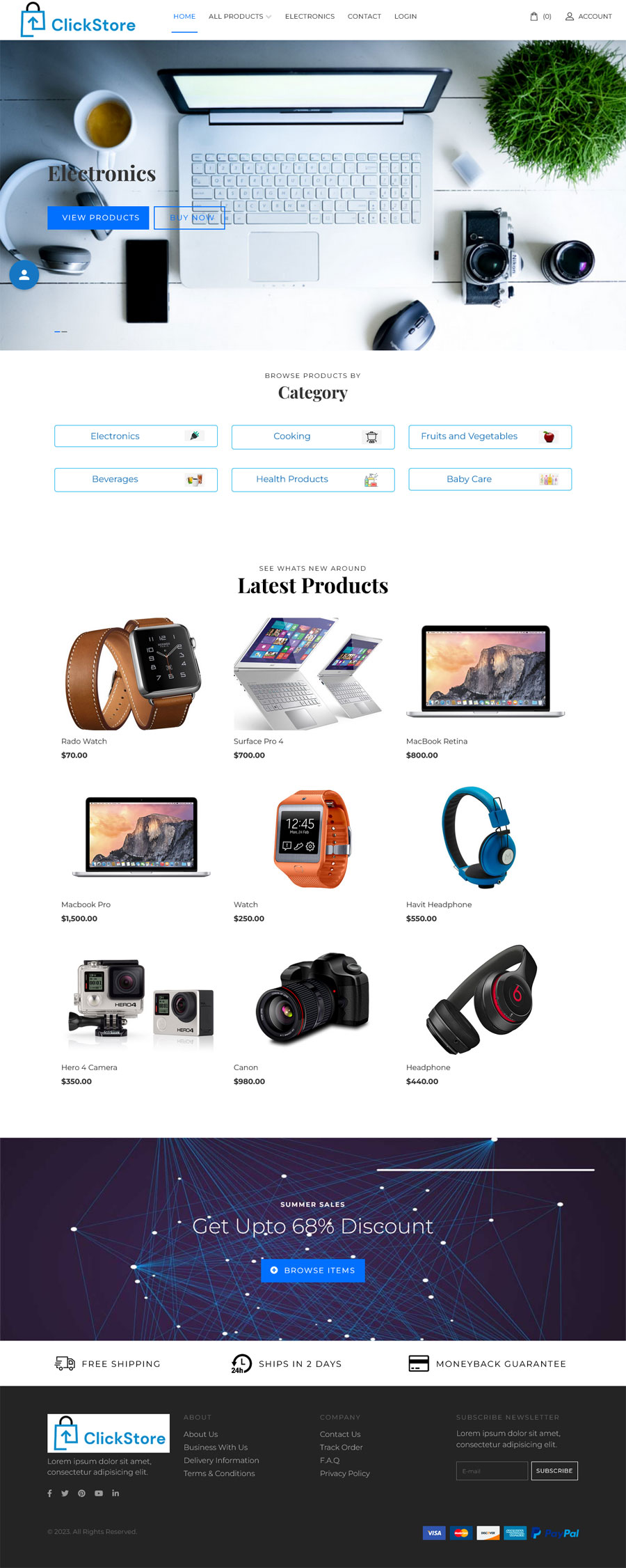 Online Shop, eStore, eCommerce Website